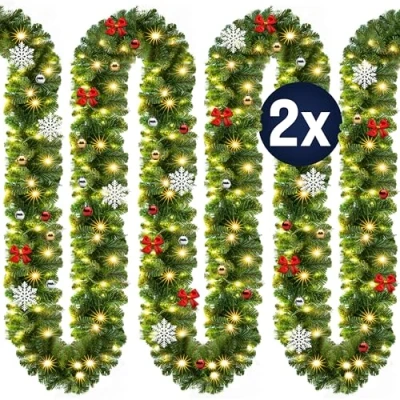 Afbeelding van Casaria Guirlande 2x10m 160 LEDS IP44 Warmwit