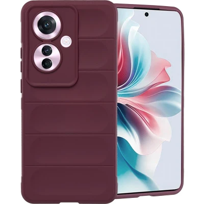 Afbeelding van imoshion Hoesje Geschikt voor Oppo Reno 11 F Siliconen EasyGrip Backcover Aubergine