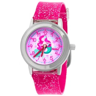 Afbeelding van Kiddus Meisjeshorloge met leerfunctie Glitter en elegantie Japans kwartsuurwerk, roestvrij staal Educatief stijlvol cadeau voor meisjes vanaf 5 jaar