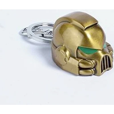 Afbeelding van Warhammer 40K Metal Keychain Space Marine Mkvii Helmet Gold