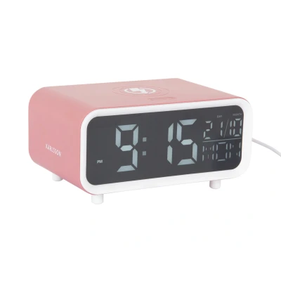 Afbeelding van Karlsson Wekker Chunky LED w. Phone Charger Rose tan