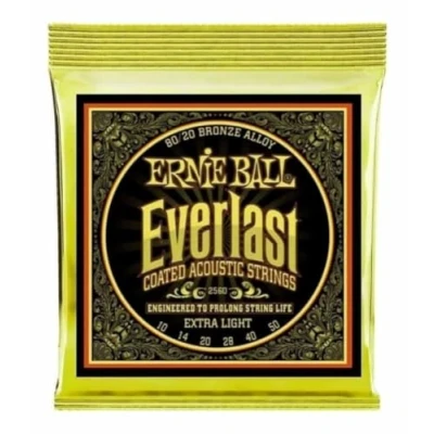 Image de Ernie Ball 2560 Jeu de cordes acoustiques Everlast Coated Extra Light 10 50