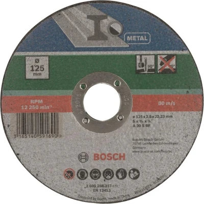Afbeelding van Bosch Accessories A 30 S BF 2609256317 Doorslijpschijf recht 125 mm 1 stuk(s) Metaal