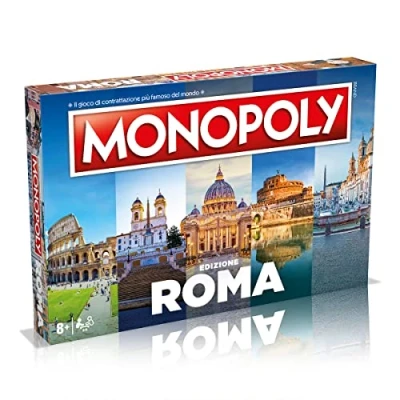 Afbeelding van Winning Moves Monopoly Rome City bordspellen, bordspellen voor volwassenen, kinderen, 2, 2 tot 6 personen, leeftijd 8+