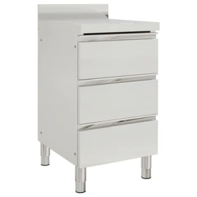 Image de vidaXL Armoire de cuisine commerciale avec 3 tiroirs Acier inoxydable151179