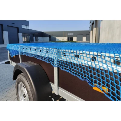 Afbeelding van Aanhangwagennet 3500x2500mm gitzwart RAL 9005 Novio Aanhangernet Grofmazig BouwmanAanhangwagens.nl