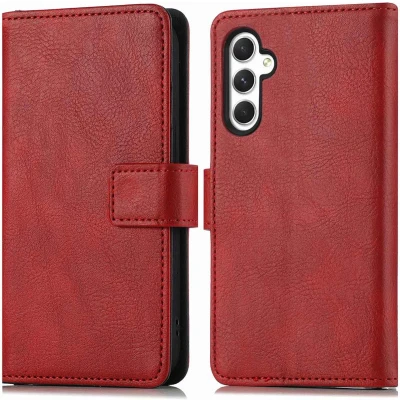 Afbeelding van iMoshion Hoesje Geschikt voor Samsung Galaxy A25 / A24 Met Pasjeshouder Luxe Bookcase Rood