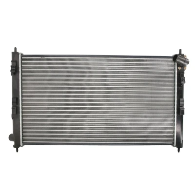 Afbeelding van THERMOTEC D75017TT Radiateur Aluminium voor voertuigen met/zonder airco 700 415 23 Handgeschakeld Koelribben mechanisch gelast