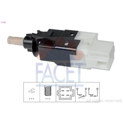 Afbeelding van FACET 7.1252 Remlichtschakelaar Mechanisch Made in Italy OE Equivalent MERCEDES BENZ: Vito Minibus, B Class, Mixto
