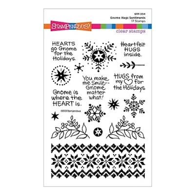 Afbeelding van Stampendous Gnome Hugs Sentiments Clear Stamps (STP 204) (DISCONTINUED)
