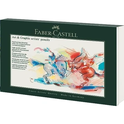 Afbeelding van Faber Castell 210008 Art &amp; Graphic set, 36 delige set met Polychromos kleurpotloden, mat grafietpotloden en 9000