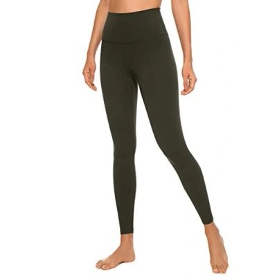 Afbeelding van CRZ yoga Butterluxe Dames legging 63,5 cm tot 71,1 Hoge taille Zachte broek, Groene Olijf