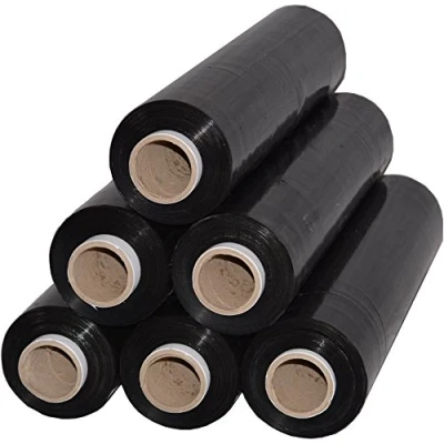 Afbeelding van Beste Folie 6 rollen stretchfolie 23 micron 500 mm 2,5 kg zwart