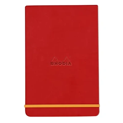 Afbeelding van Rhodia, Notitieboekje + schrijfblok, Notitieboekjes en schriften Rho (A5, Speciale groeven, Hardcover)