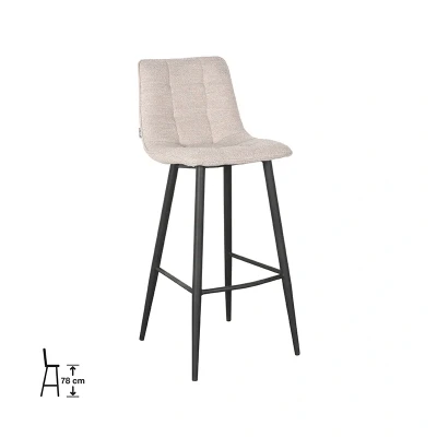 Afbeelding van Jelt barkruk 78 cm bouclé naturel