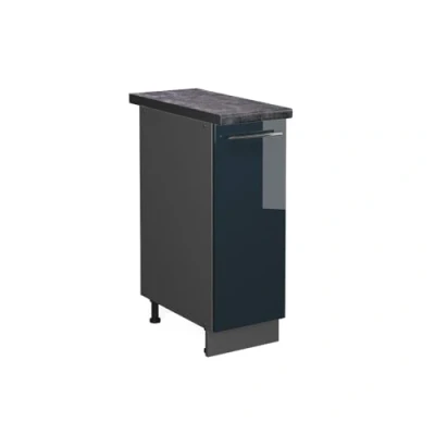Afbeelding van Vicco Apotheekkast Fame Line, Donkerblauw hoogglans/Antraciet, 30 cm , WB Antraciet