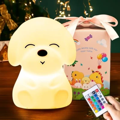 Afbeelding van One Fire Cadeauset: kerstcadeau voor kinderen, Kawaii, 16 kleuren, nachtlampje op afstand, dimbaar, 10 helderheid, met bedlampje, slaapkamerlamp