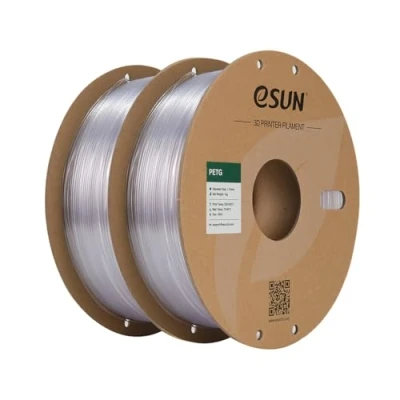 Afbeelding van eSUN PETG filament 1,75 mm, 3D printerfilament, maatnauwkeurigheid +/ 0,05 spoel 1 kg (2,2 lbs) printmateriaal voor printers (natuur, 2 kg)