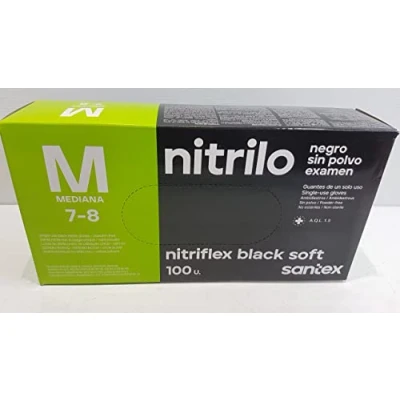 Afbeelding van Black Nitrile Gloves Medium