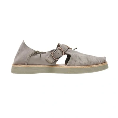 Afbeelding van Satorisan Benirras Microperforated Plat Sandalen Unisex Leer Kleur Rocky Grey Maat 42