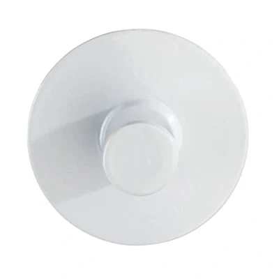 Afbeelding van WENKO Savona haak mat wit roestvrij staal handdoekhaak kledinghaak zelfklevend 5 x 2 cm
