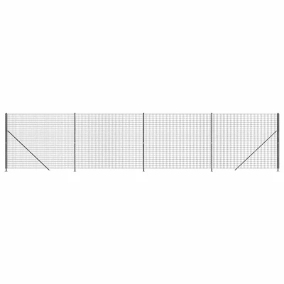 Afbeelding van Draadgaashek met flens 1,8x10 m antracietkleurig