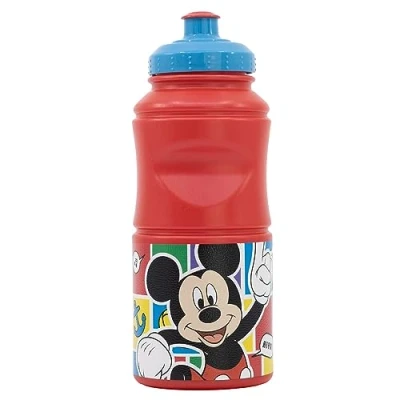 Afbeelding van Stor Mickey Mouse Waterfles voor kinderen, kunststof, met druppelsluiting, 380 ml