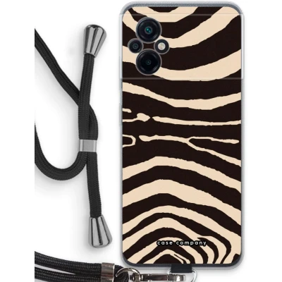 Afbeelding van Case Company® hoesje met Koord geschikt voor Xiaomi Poco M5 Arizona Zebra Telefoonhoesje Zwart Bescherming aan alle Kanten en Over de Schermrand