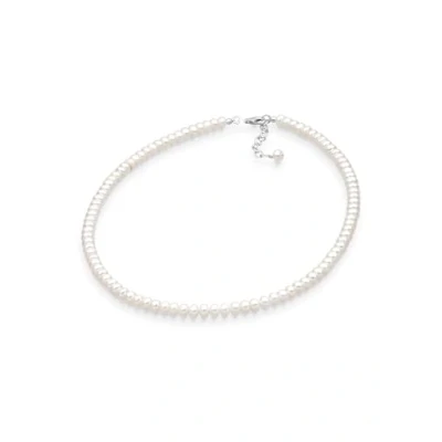 Afbeelding van Elli dames Halsketting nobel klassiek met zoetwater gekweekte parels in 925 sterling zilver