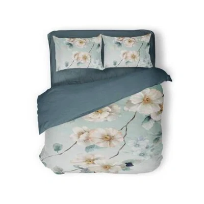Afbeelding van Eleganzzz Dekbedovertrek Wildflower Light Blue 200x200/220cm Micropercal Tweepersoons Dekbedovertrekken