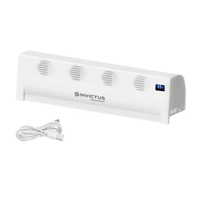 Afbeelding van Therma Boost Basic verwarmingsversterker met display 2 modi, draadloos, warmteverdeling, energiebesparend, efficiënte verwarming