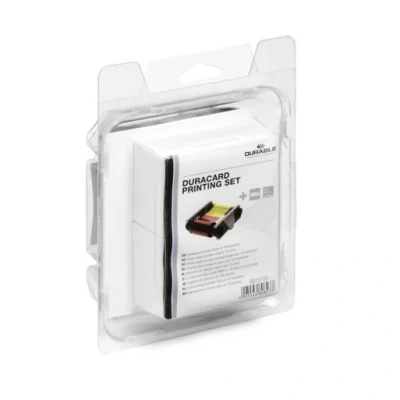 Image de DURABLE DURACARD PRINTING SET Couleur (cyan magenta jaune noir transparent) Kit rubans d&#039;impression / cartes pour ID 300