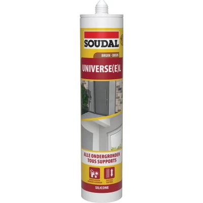 Afbeelding van Soudal Universeel silicone bruin 310ml
