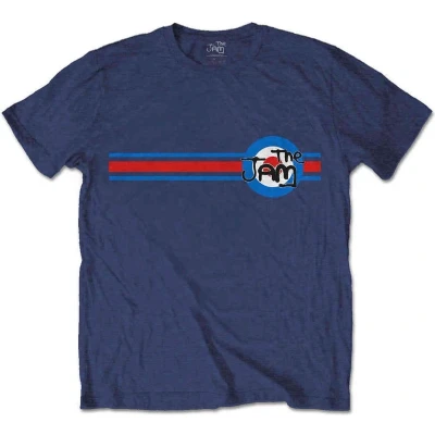 Afbeelding van The Jam Target Stripe Heren T shirt M Blauw
