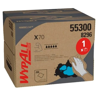 Afbeelding van Poetsdoek wypall x70 powerclean 426x282mm 200vel Doos a 200 vel