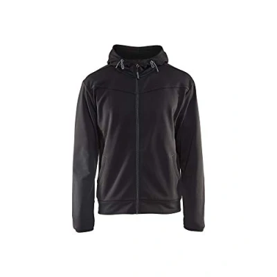 Afbeelding van Hoodie met rits 3363 zwart/donkergrijs