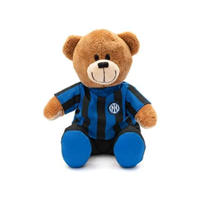 Afbeelding van Inter Officiële Teddy Bear, zwarte teddybeer, lichtblauw, nieuw logo