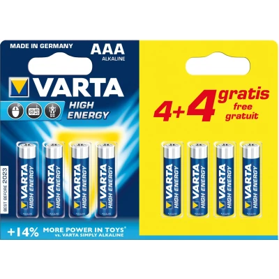Afbeelding van Varta longlife power lr03 mn2400 aaa bl. 4+4 4903121448