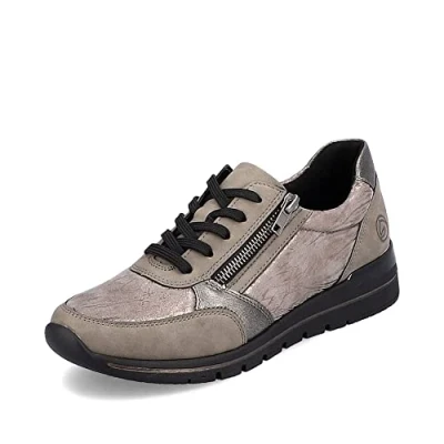 Afbeelding van Remonte Sneakers laag, Dames, Maat: 39, Maus grau metallic altsilber Kunststof
