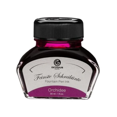 Afbeelding van 30 ml vulpeninkt (Orchidee) in inktglas, schrijfinkt voor vulpen, inktpot, kalligrafie inkt