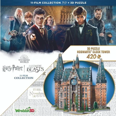 Afbeelding van Harry Potter 1 7.2 Collection + Fantastic Beasts 3 Wrebbit 3D Puzzel Clocktower (Blu ray)