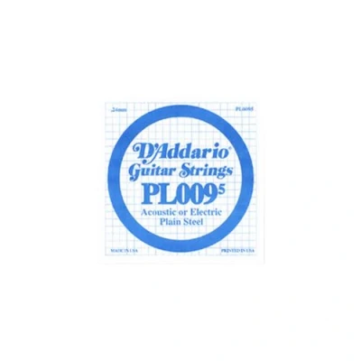 Image de D&#039;Addario PL0095 Corde seule en acier pur pour guitare Calibre .0095
