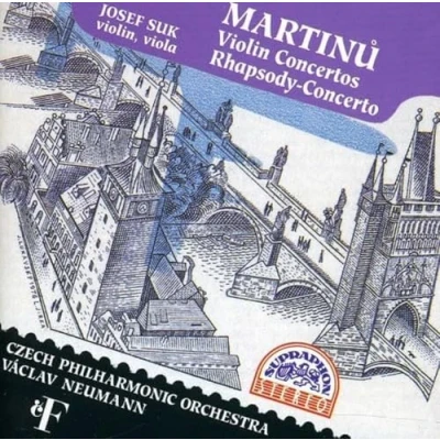 Afbeelding van Josef Suk, Czech Philharmonic Orchestra, Václav Neumann Martinu: Violinkonzerte/Rhapsody Con. (CD)