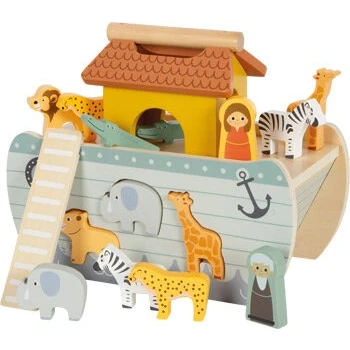 Afbeelding van Small Foot Houten Vormenstoof Ark van Noach Safari, 15dlg.