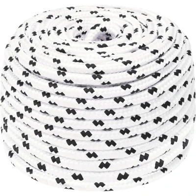 Afbeelding van Boottouw gevlochten 8 mmx25 m polyester wit