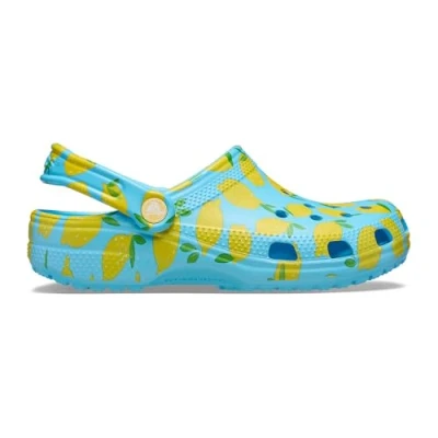 Afbeelding van Crocs Classic Fresh Fruits Badslippers, Dames, Maat: 39 40, Tinted glass Kunststof