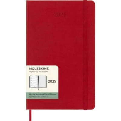 Image de Agenda civil Moleskine semainier grand format couverture rigide 2025 rouge