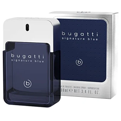 Afbeelding van bugatti Signature Blue Herengeur 100 ml, fris eau de toilette voor alle leeftijden met frisse watergeur, herengeur, gelegenheden en gelegenheden, elegant,