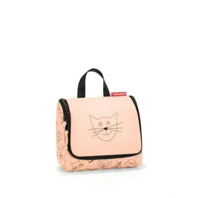 Afbeelding van Reisenthel Toiletbag S Kids Toilettas Kind Maat 1,5L Cats&amp;Dogs Rose Roze