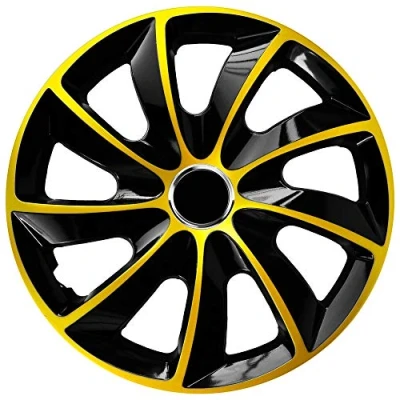 Afbeelding van NRM STIG Extra Wieldoppen 17&quot; Set van 4 stuks / Kunststof Goud/zwart